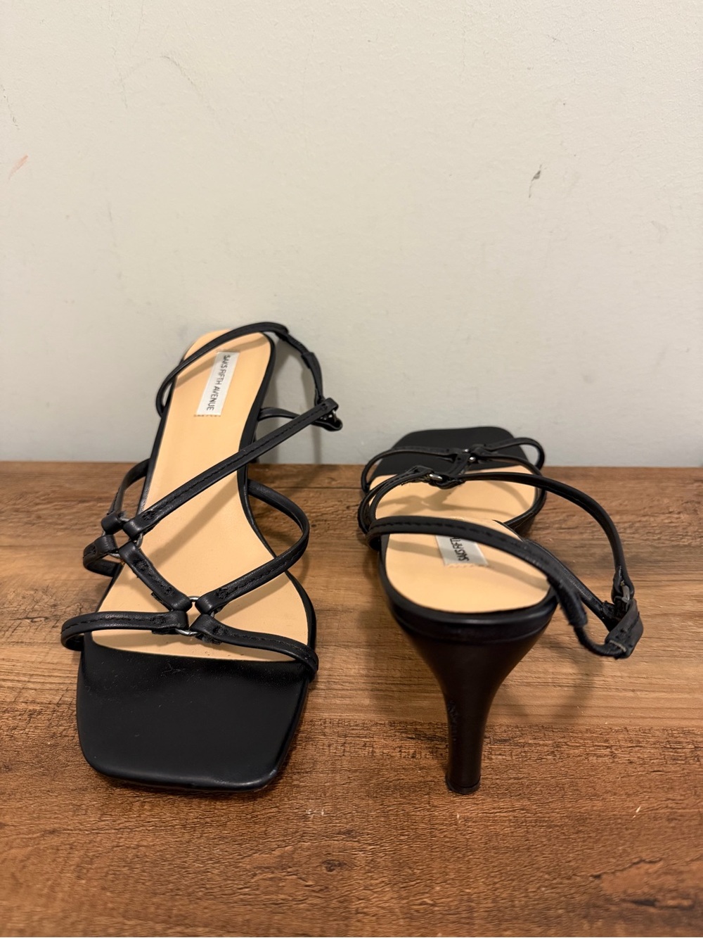 Strappy Square-Toe Heeled Sandals